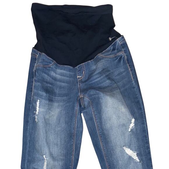 {1822 DENIM} Glen Maternity Distressed Cuffed Jean - Picture 2 of 10